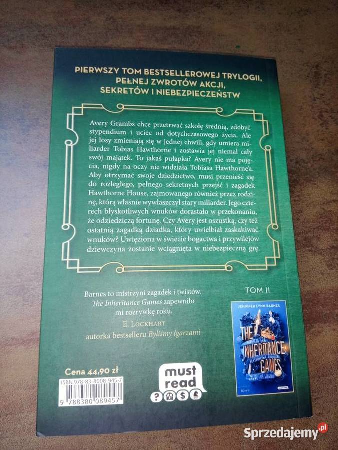 Jennifer Lynn Barnes The Inheritance Games Giżycko