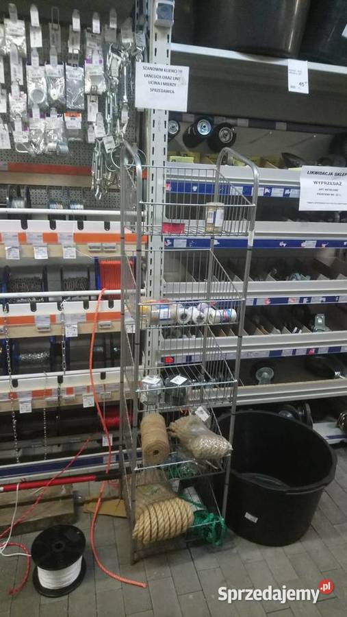 LIKWIDACJA SKLEPU wyprzedaż regałów koszy gablot mazowieckie Warszawa
