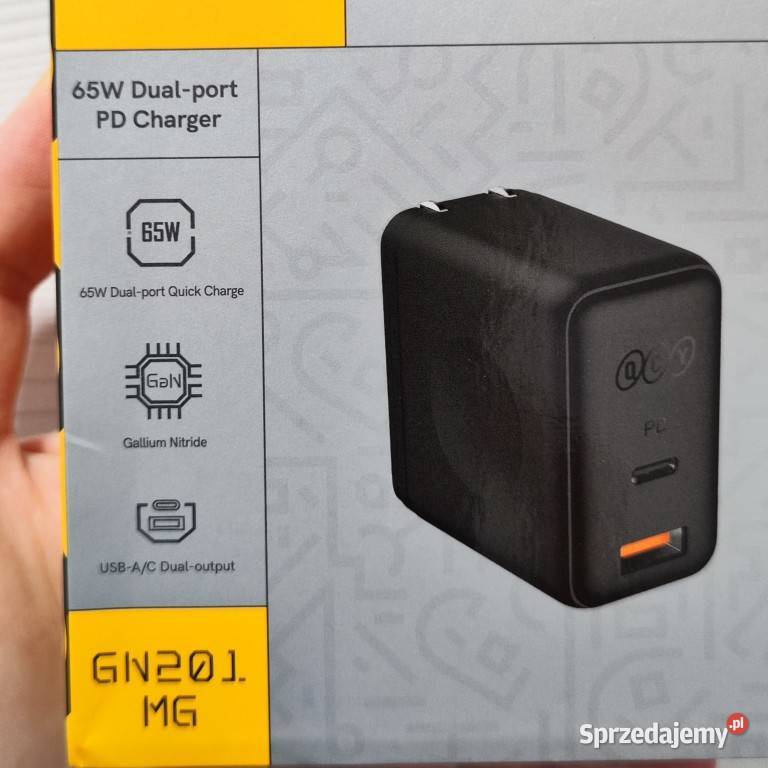Ładowarka sieciowa QCY PD 65W PowerDelivery QC Telefony i Akcesoria