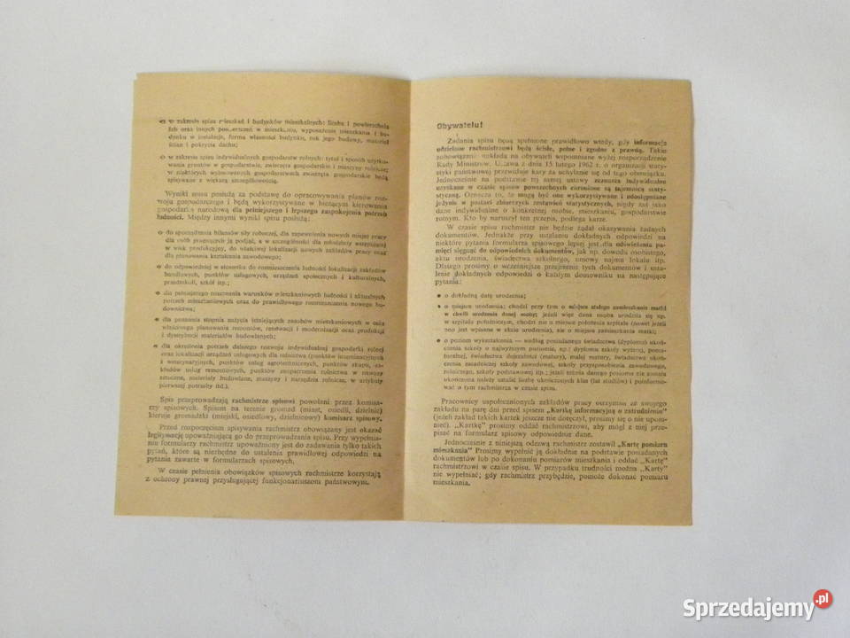 Kolekcjonerski dokument Odezwa do ludności 1970 Legnica