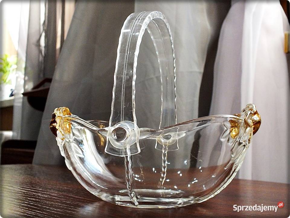 Koszyk Szklany Walter Glas Misa z dekoracją Porcelana i szkło Żary