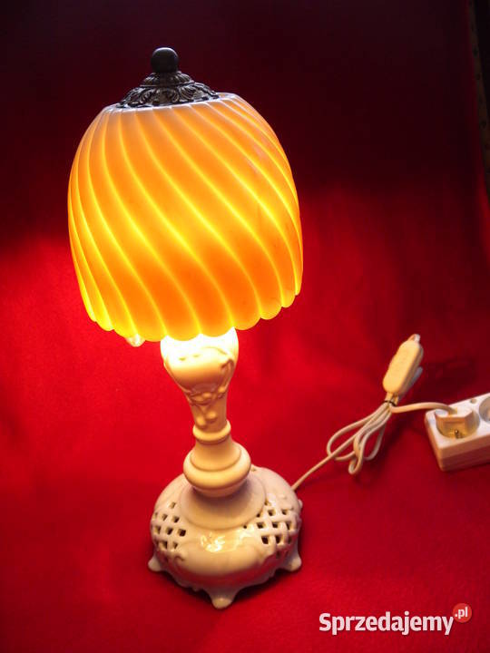 Lampa stołowa porcelanowa biała Katowice sprzedam
