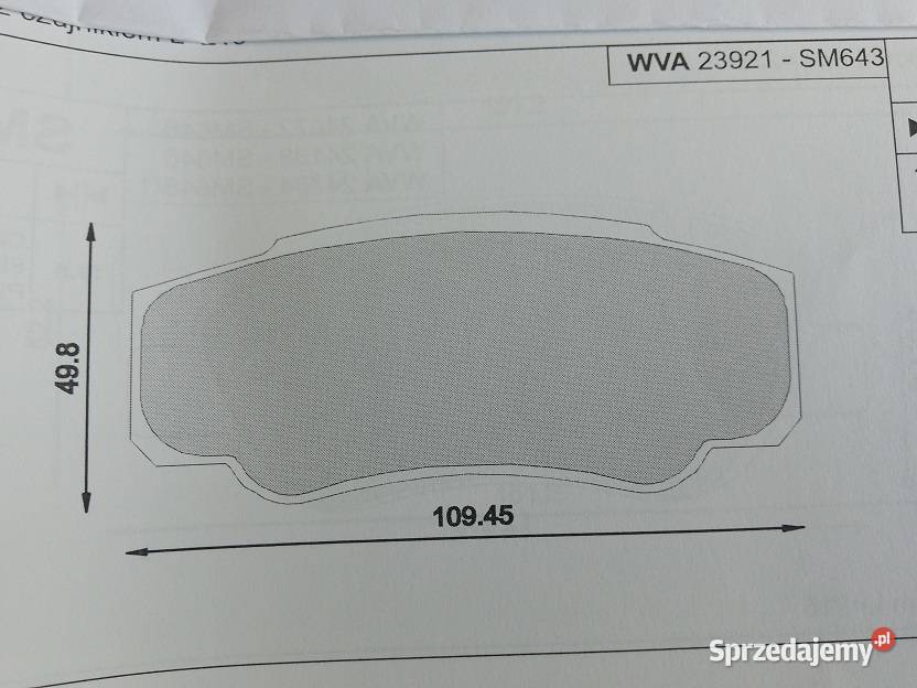 SM643 Klocki hamulcowe kpl tył CITROEN JUMPER I Olsztyn sprzedam