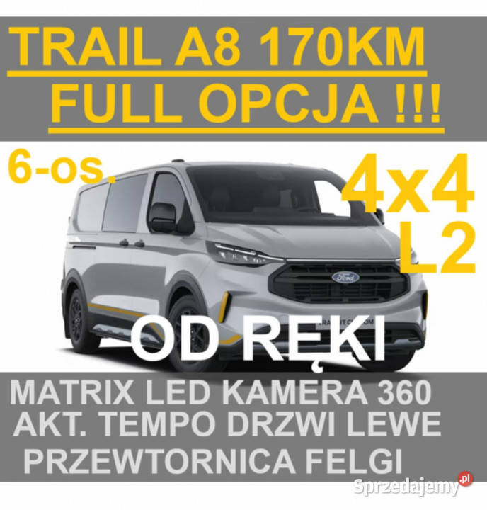 Ford Transit Custom Trail 170 4x4 Full 6osob diesel sprzedam