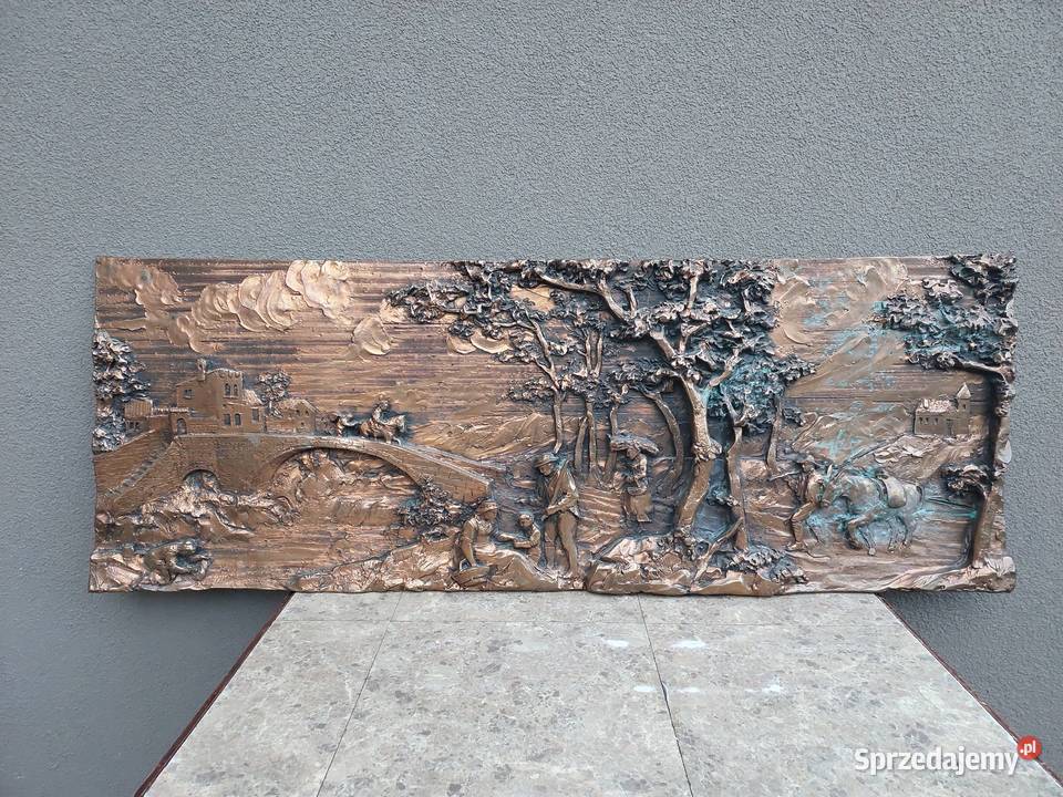 94 obraz relief dekoracyjny scenka rodzajowa Tczew