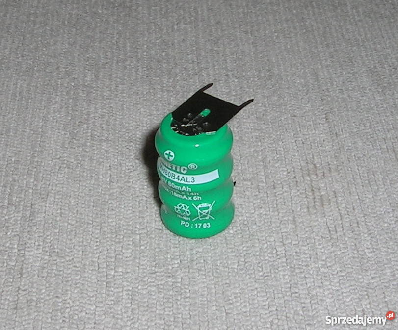Akumulator NiMH 48V 65mAh fi 16x24mm 3pin Wyszków