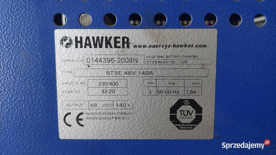 Ładowarka do wózka elektrycznego Hawker 48V140A