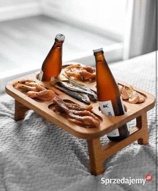 Taca patera deska dębowa stolik śniadaniowy Skawina