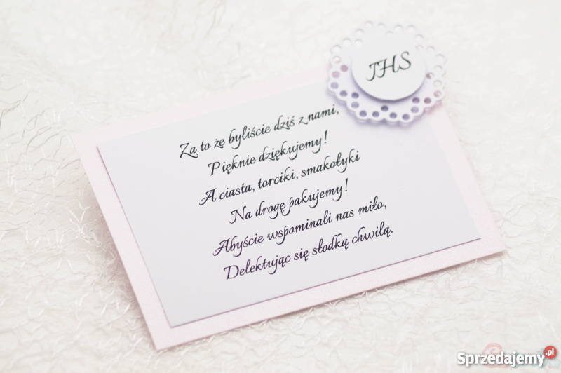 Etykieta na ciasto komunijne z motywem hostii Śluby, wesela, przyjęcia opolskie
