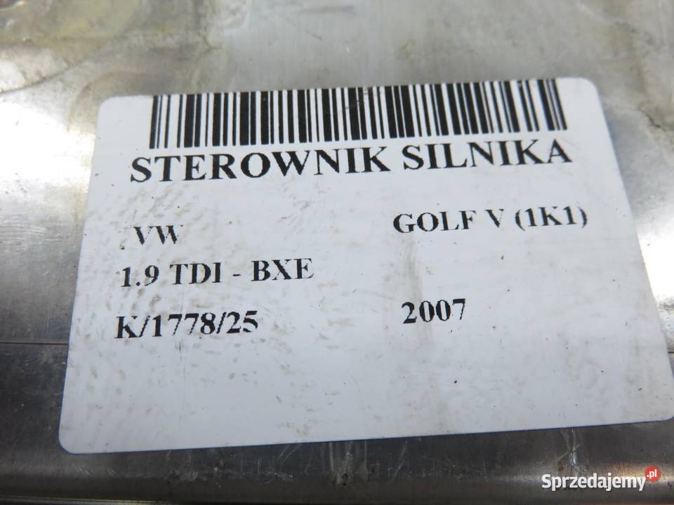 STEROWNIK VW GOLF V 1K1 19 TDI BXE 03G906021KH małopolskie