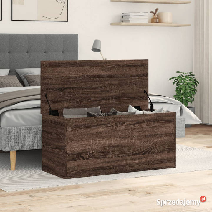 Skrzynia brązowy dąb 100x42x46 materiał Warszawa