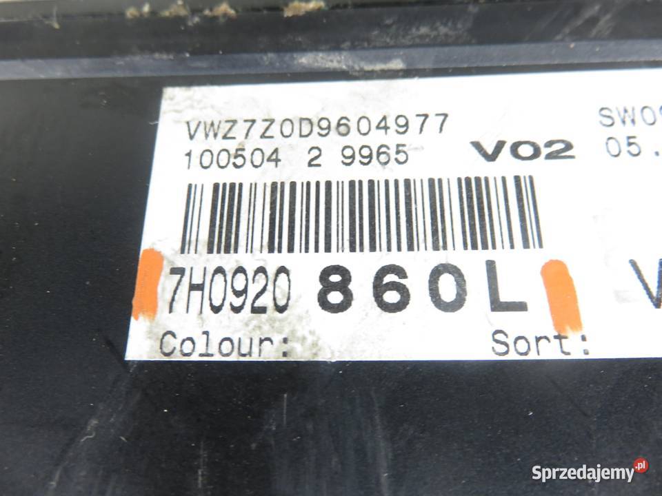 LICZNIK VW TRANSPORTER T5 19 TDI PD 105 AXB