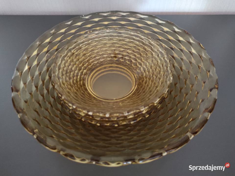 Salaterki miski szkło Prądniczanka PRL 4 Białystok sprzedam