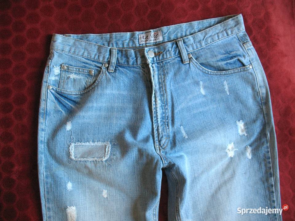 Spodnie Jeans błękitne W 34 L 34 pas 90 La Vie Siedlce sprzedam