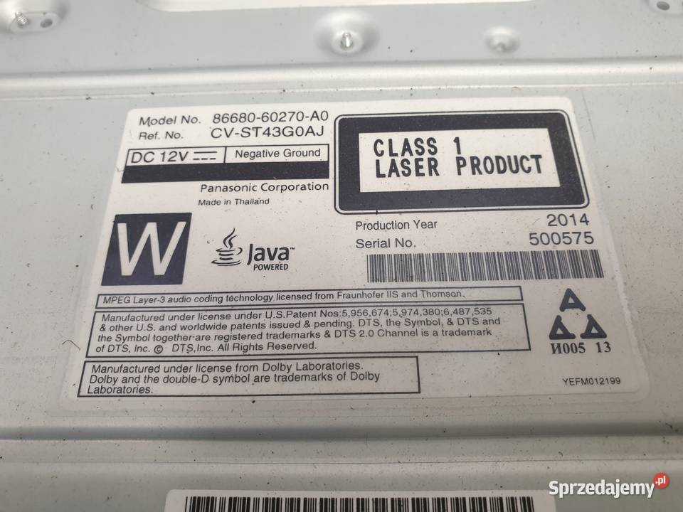 Toyota Land Cruiser J150 150 EKRAN WYŚWIETLACZ Chełm