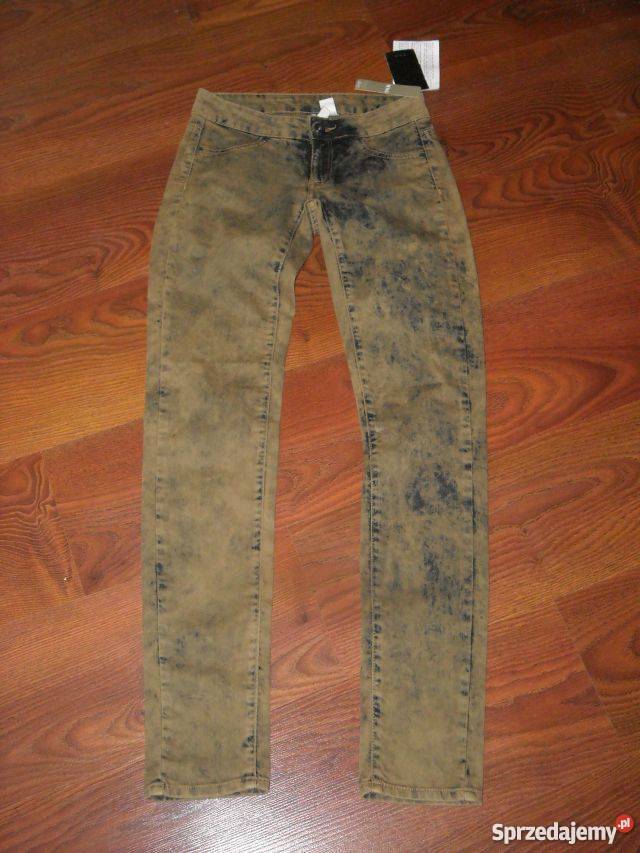 jeansy mango xs zielony Lubartów