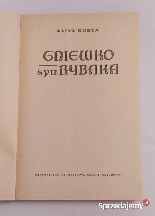 GNIEWKO syn rybaka Alina Korta literatura piękna - proza polska podlaskie