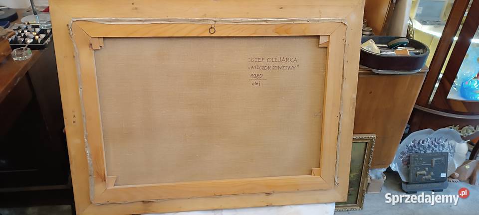 Wieczór zimowy 1982 Józef Olejarka olej na małopolskie Kraków sprzedam