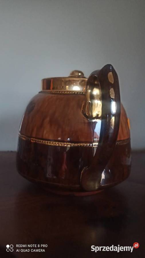 Dzbanek do herbaty Złocony Bez sygnatury Porcelana i szkło Gdańsk