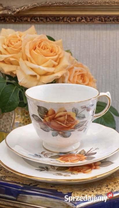 GAINSBOROUGH angielska porcelana kostna róże Pabianice
