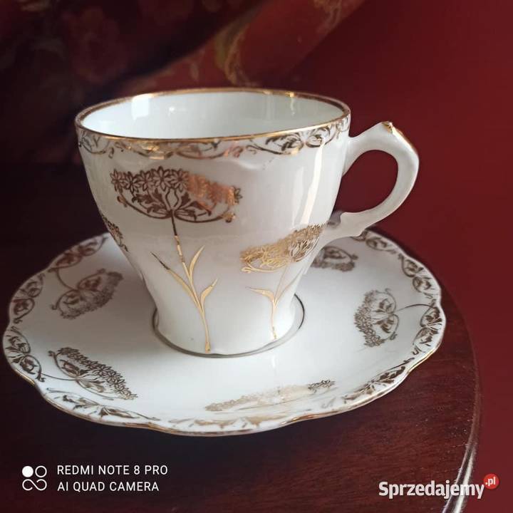 Filiżanka Secesja Nie posiada sygnatury biało