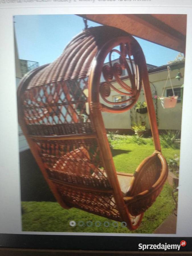 Fotel wiklinowy unikat do bujania wiszący Bali pomorskie