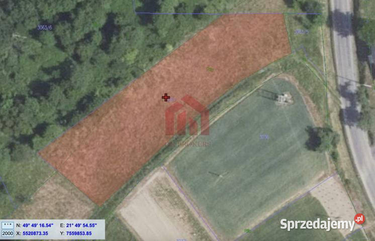 sprzedaży gruntu Żyznów 2240m2 26zł/m2