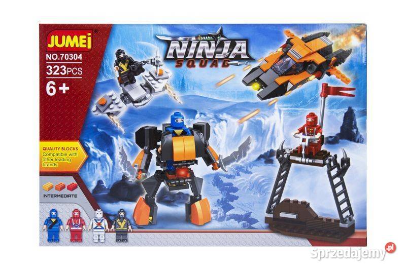 Klocki Jumei WOJOWNICY NINJA 323 elementy 38 x wielkopolskie