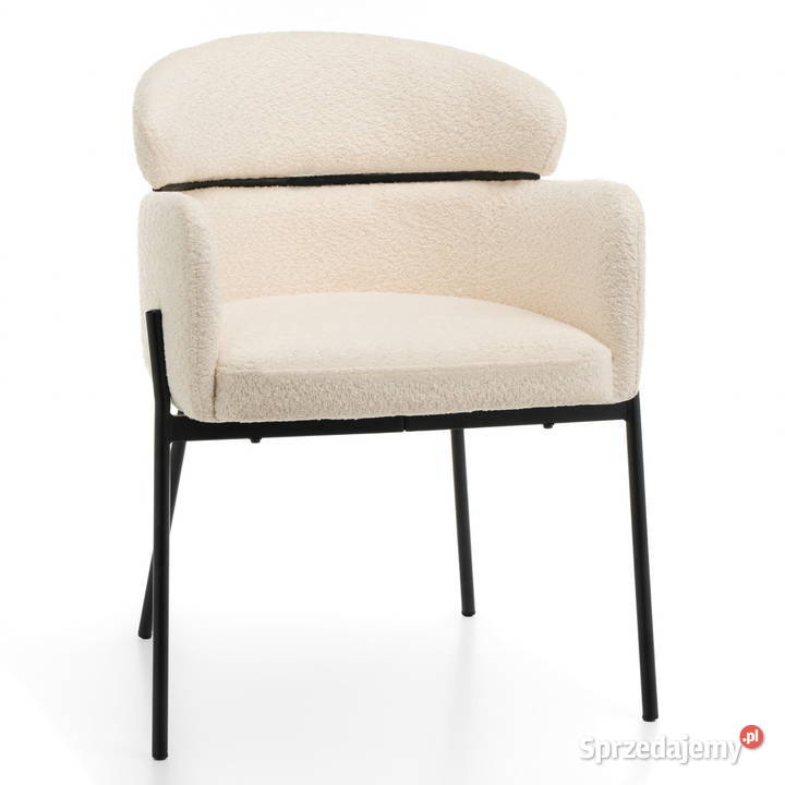 Krzesło Tapicerowane Bolzano Jasnobeżowe Wysyłka wielkopolskie Tarchały Małe