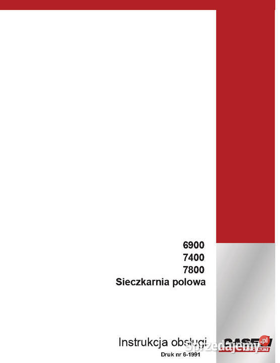 Mammut 6900 7400 7800 Instrukcja obsługi katalog Szamotuły sprzedam