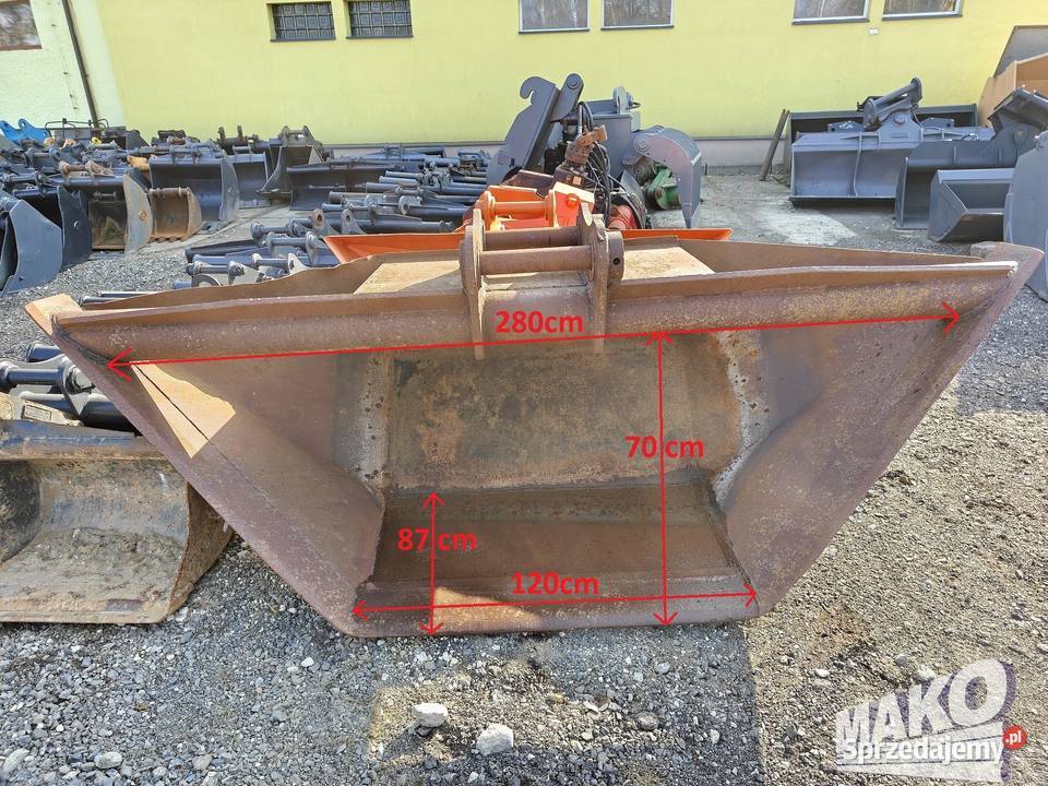 Łyżka trapezowa 280120 do koparki Miller fi 80