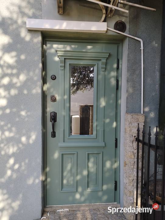 Drzwi Zewnętrzne Wejściowe Drewniane CZARNE Warszawa sprzedam