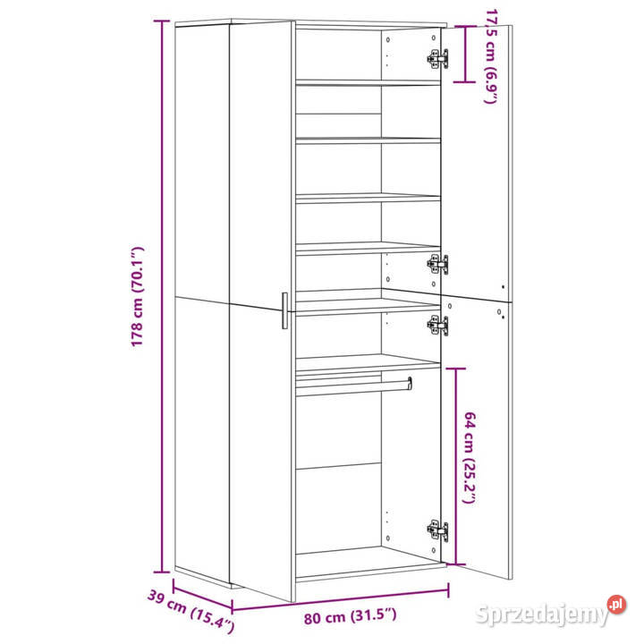 Szafka na buty czarna 80x39x178 materiał mazowieckie Warszawa