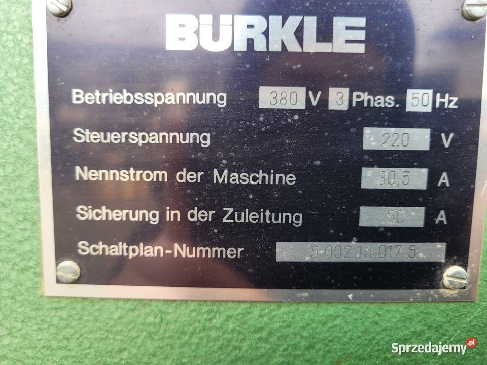 Prasa do forniru Burkle pomorskie Miastko