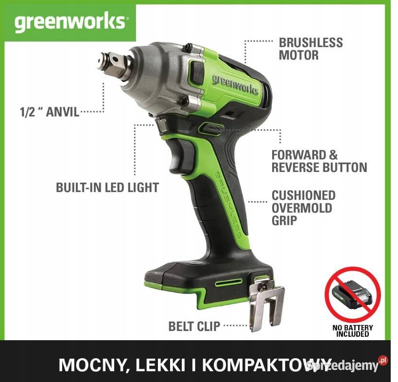 Klucz udarowy 24v Greenworks Klucze udarowe Narzędzia sprzedam