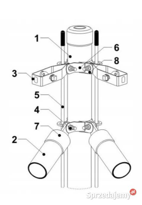 Słupki ogrodzeniowe Fi 42x12 stalowe OCYNK pod Padew Narodowa