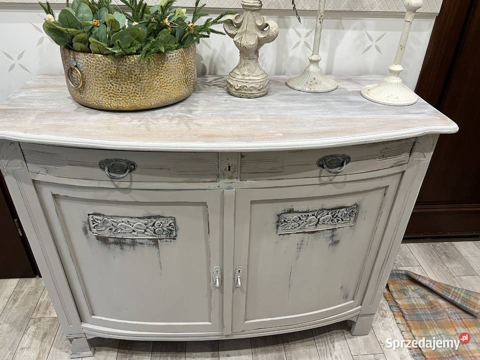 Stara drewniana komoda bielona lubuskie Żary