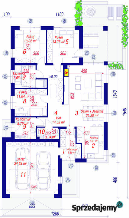 Projekt dom w renklodach 21 G2 ARCHON Tychy