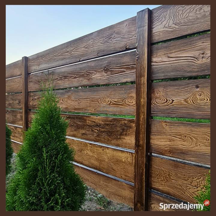 Ogrodzenie z betonu betonowe drewno imitacja świętokrzyskie Kielce