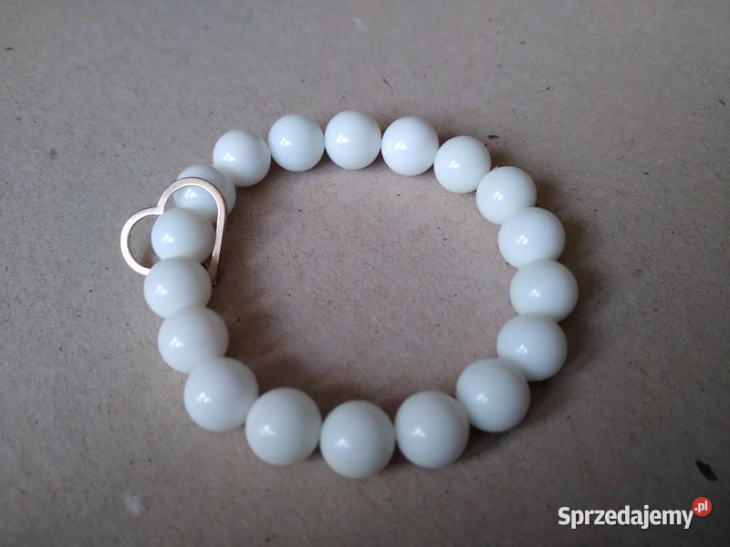 Bransoletki damskie z Jaspisu i Agatu białego z srebro Bransoletki Kielce sprzedam
