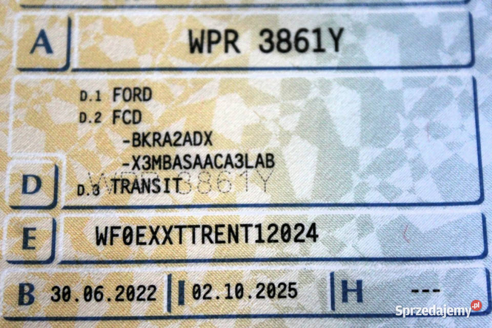 Ford Transit Maxi L4H3 SalonPL FV23 Asystent światła przeciwmgłowe Sokołów