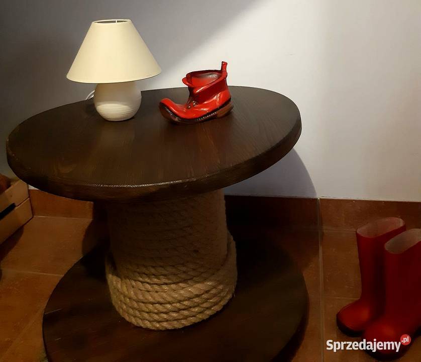 Stolik drewniany ze szpuli ława drewniana loft świętokrzyskie Radków