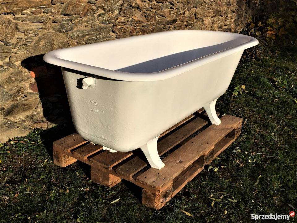 STARA PRZEDWOJENNA ŻELIWNA WANNA 1923r Bielawa