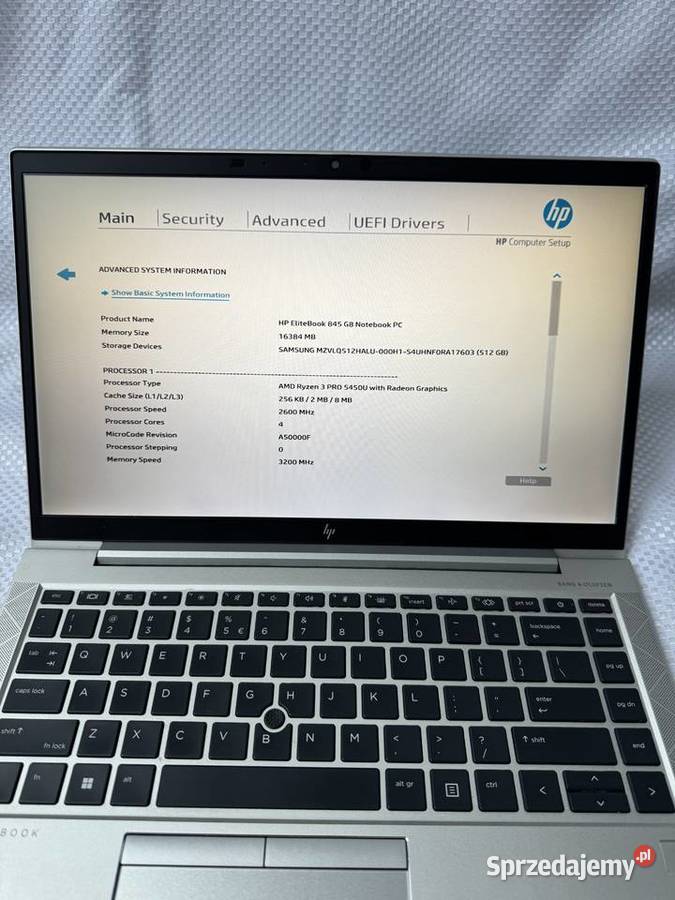 Laptop HP G8 845 AMD ryzen 3 Pro 5450U 16GB RAM Laptopy i netbooki Kraków