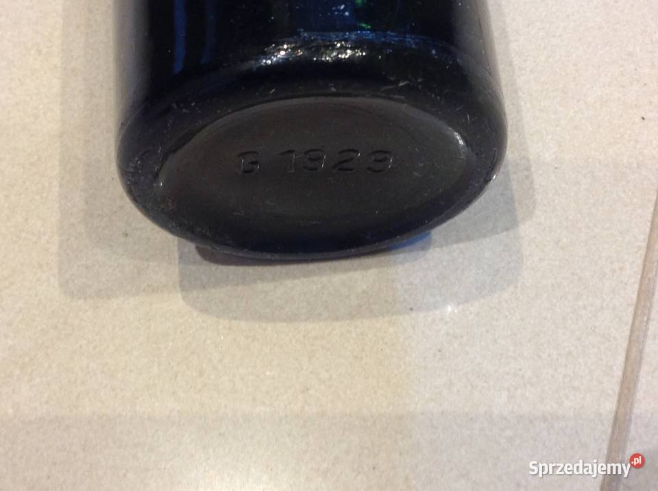 Stara Butelka z Porcelanką Szklana Haselbach lubuskie