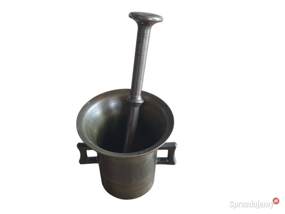 Stary mosiężny moździerz kuchenny sygnowany lata Cieszyn sprzedam