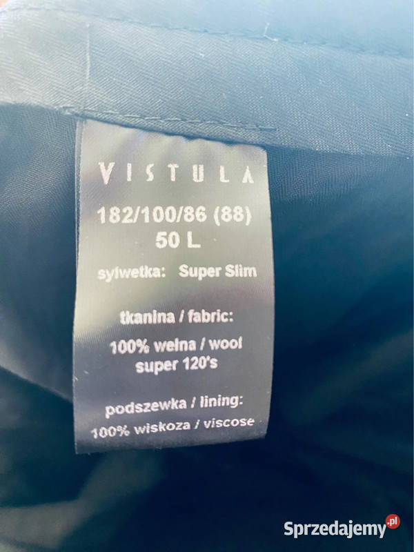 Dopasowany garnitur Vistula niebieski granatowy Nowa Sól sprzedam