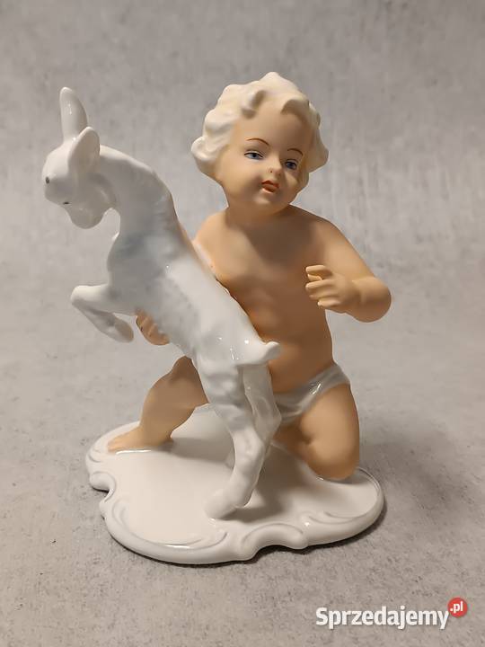 WALLENDORF Putto z z koziołkiem Kolekcjonerski Dobrzany
