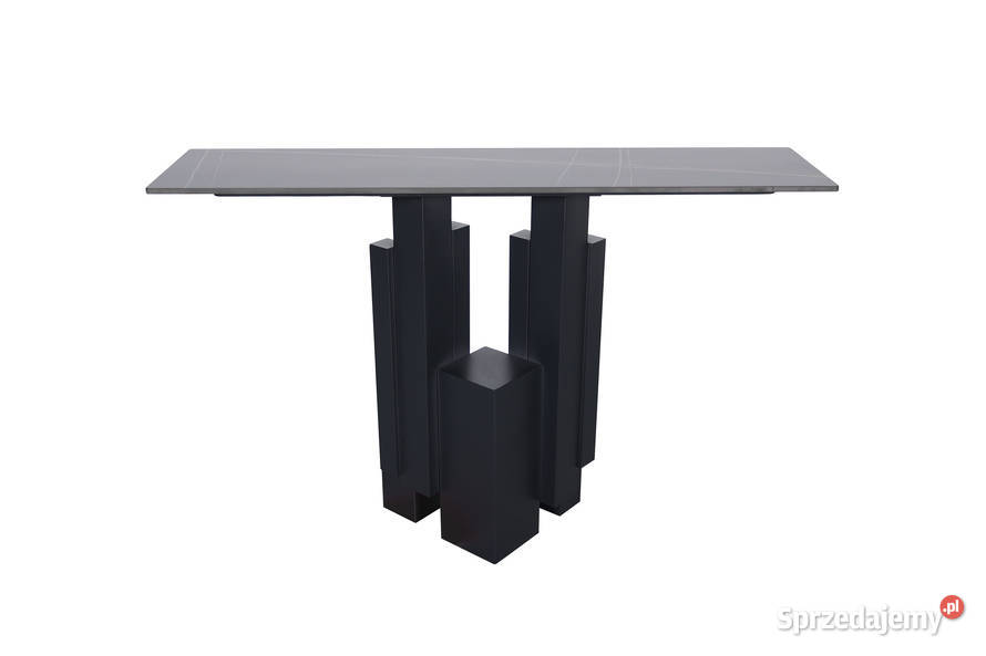 Konsola nowojorska czarna z kamiennym blatem Meble małopolskie Golkowice