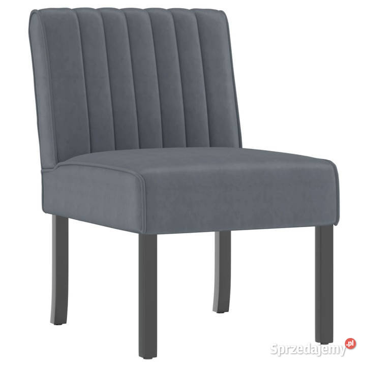 Fotel ciemnoszary obity aksamitem WM352452 Warszawa